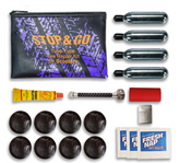 Stop & Go TTRK1 20 Piece Tube Type Tire Repair and Inflation Kit for Punctures & Flats on Scooters & Mopeds (8 Patches & 2 CO2 Canisters)